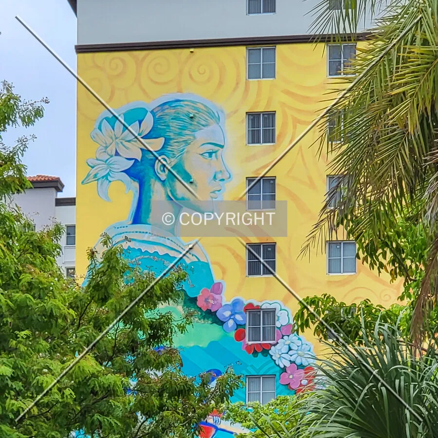 Mural on the east facade; June 2, 2021