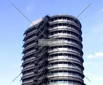 Top half view of tower from the south west