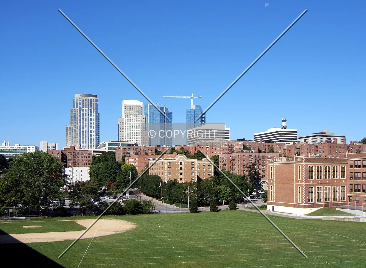 Downtown from the east