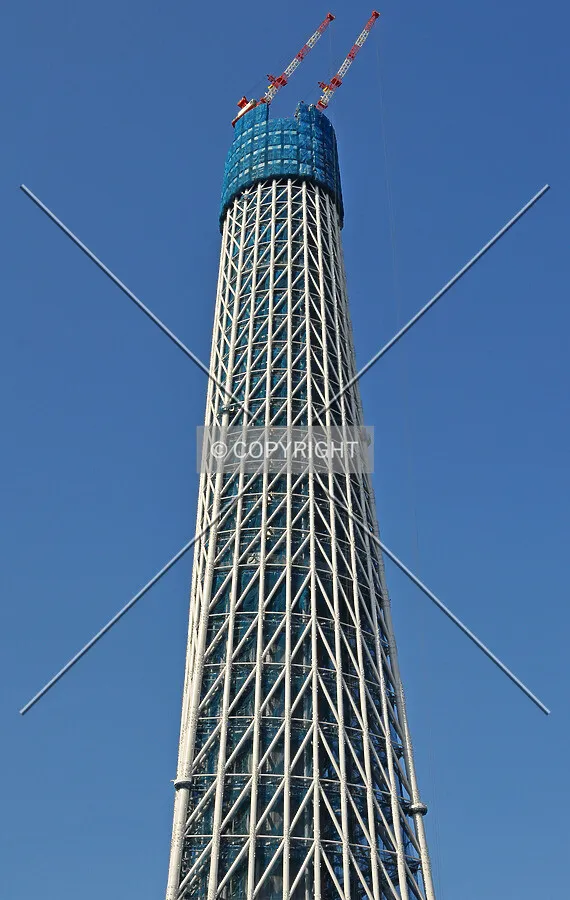 Looking up from the east