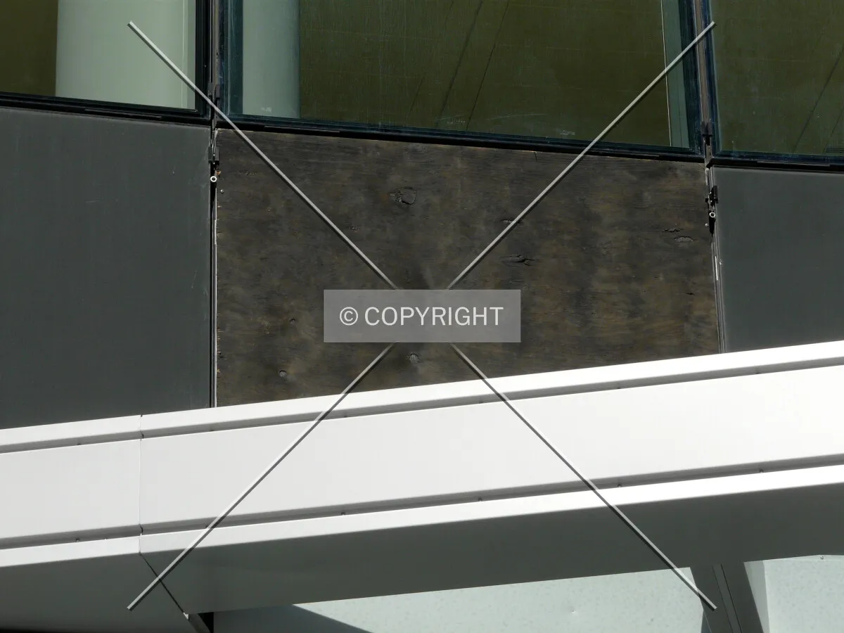 Missing panel above the canopy
