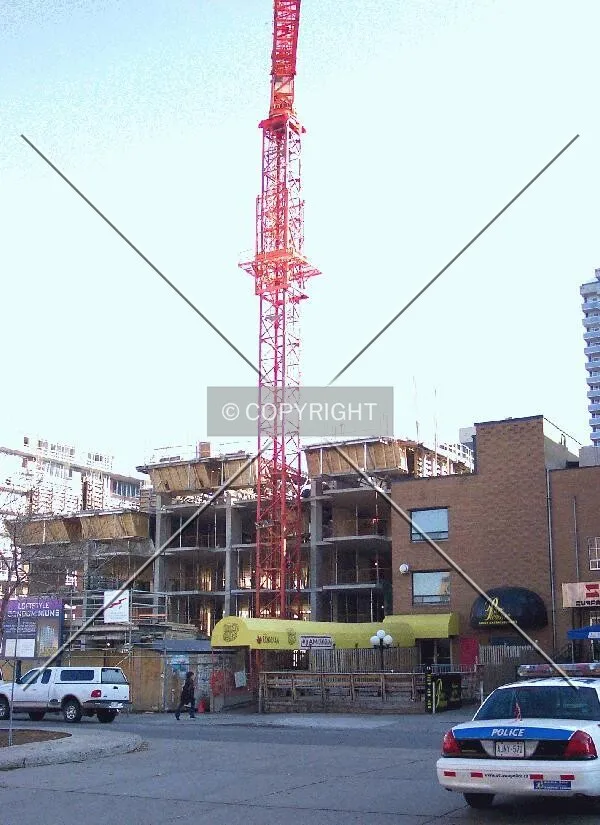View of the crane from York Street