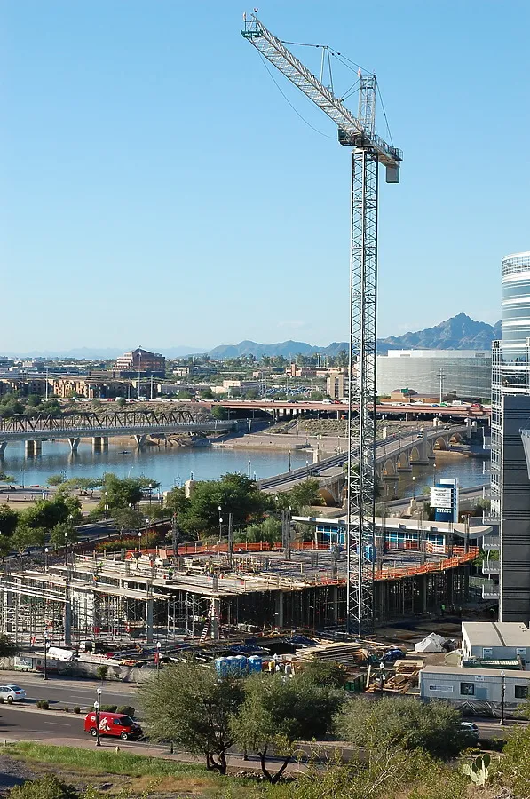 Elevated view to the northwest