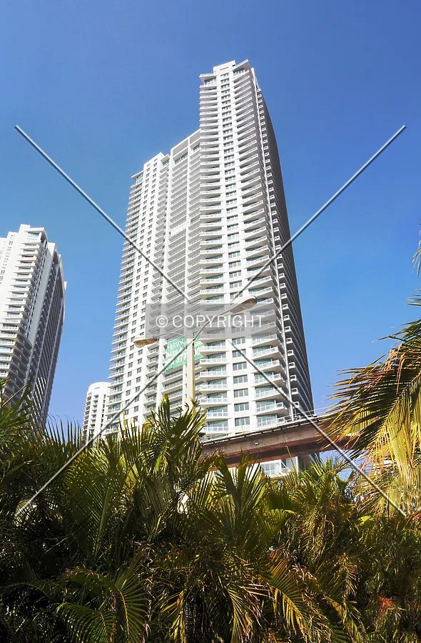 Looking up from the southwest along the Miami River