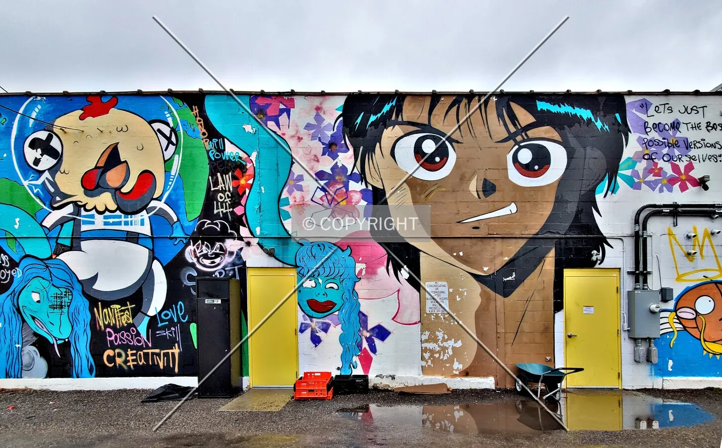 Mural on the south façade; January 31, 2021