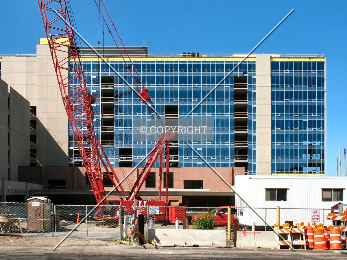 Rear view of the University wing from 4th Street SE