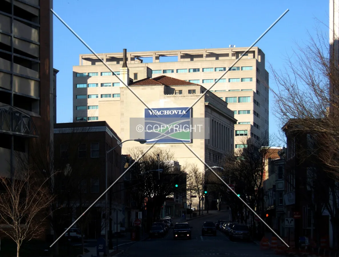 View from the southeast along Warren Street