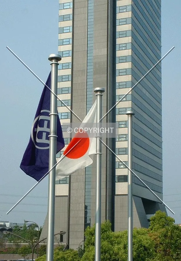 Trunk view with flags