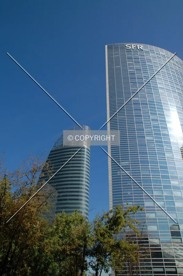 Looking up at the towers