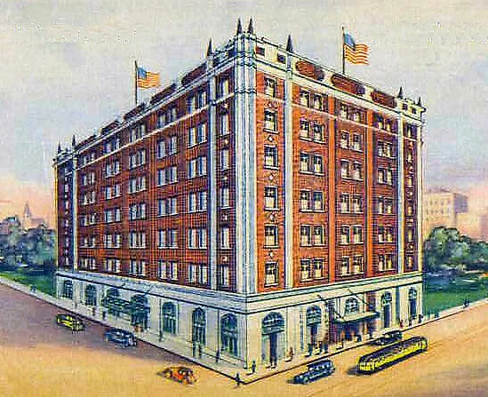 Vintage view from the northwest before construction of the east wing