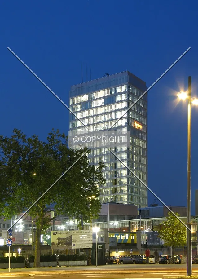 View from Stationsplein at night