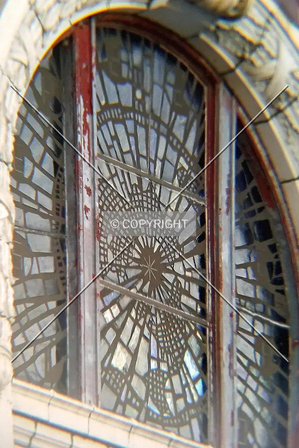 Window detail on the north facade; November 22, 2017