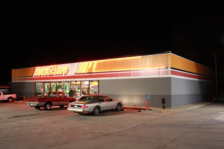 View from the southwest at night