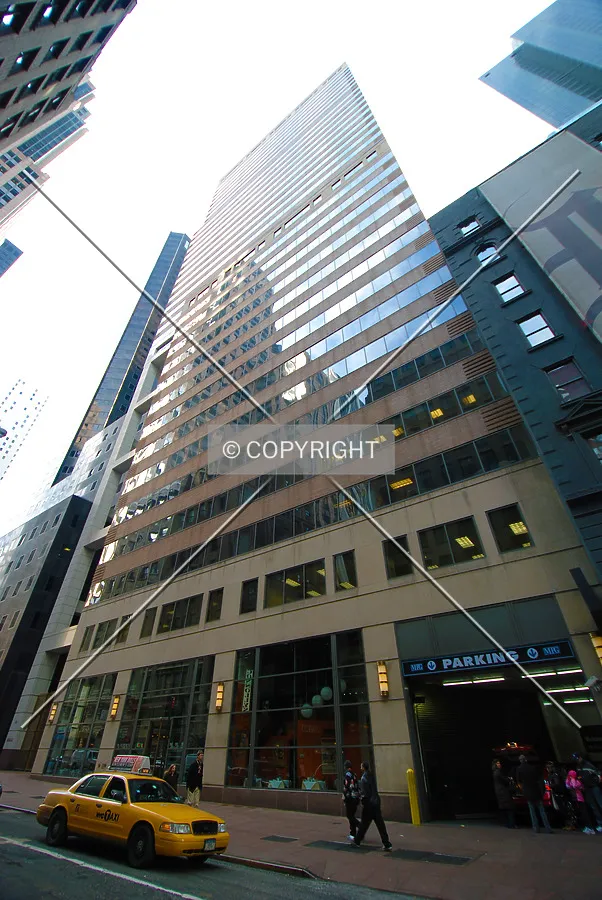 Looking up from West 45th Street