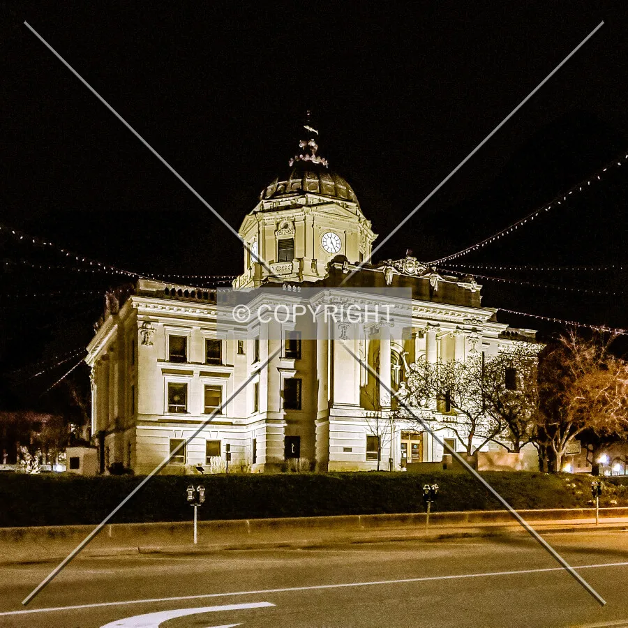 From the southwest at night view, Sunday, March 30, 2020