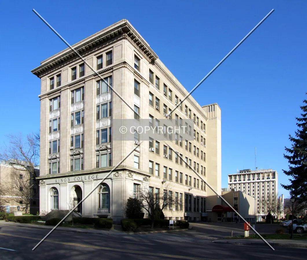 View from the northwest showing the Administration Building and Holy Cross Hall