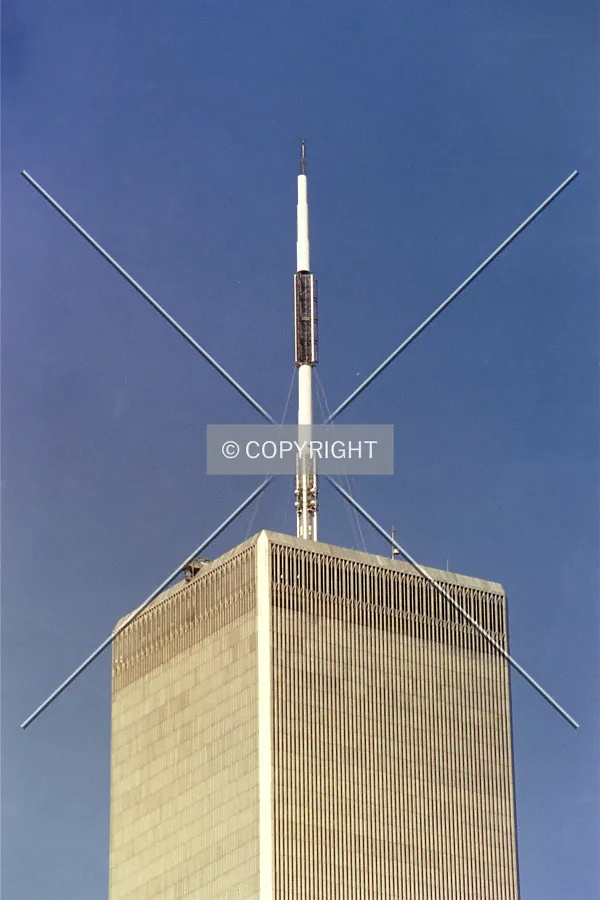 Top of the tower including antenna