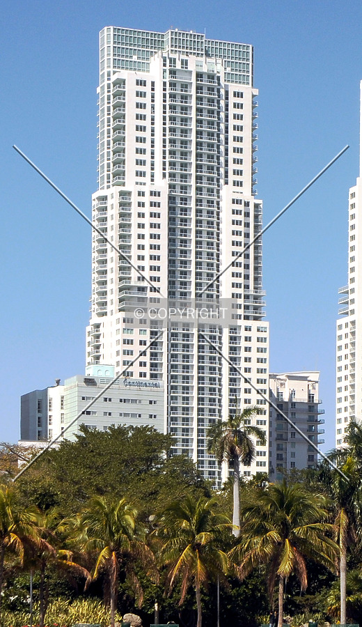 View from the east along Biscayne Bay
