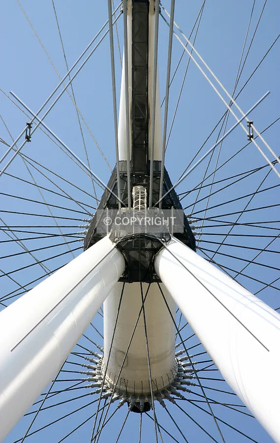 The union of A-frame, centre spindle, spokes and backstay cables