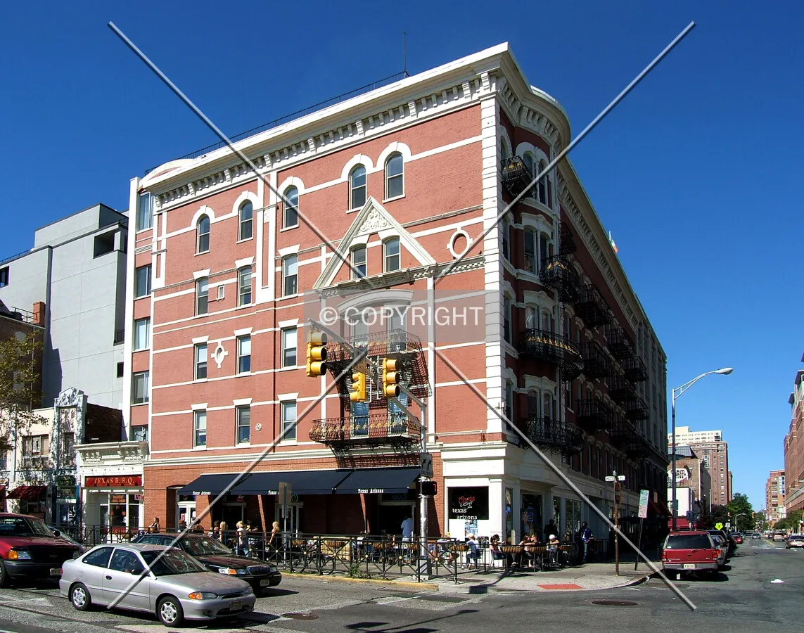 View from the south at Hudson Place and River Street
