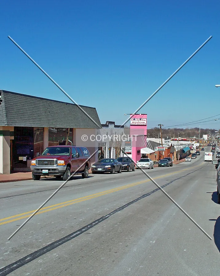 Looking north along Woodson Road
