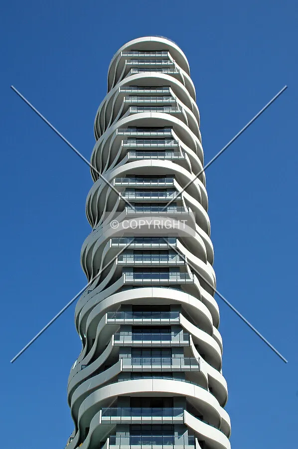 Looking up the north side
