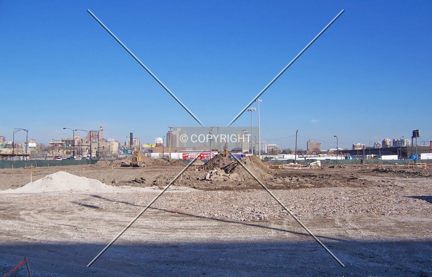 Looking east across the northern half of the site