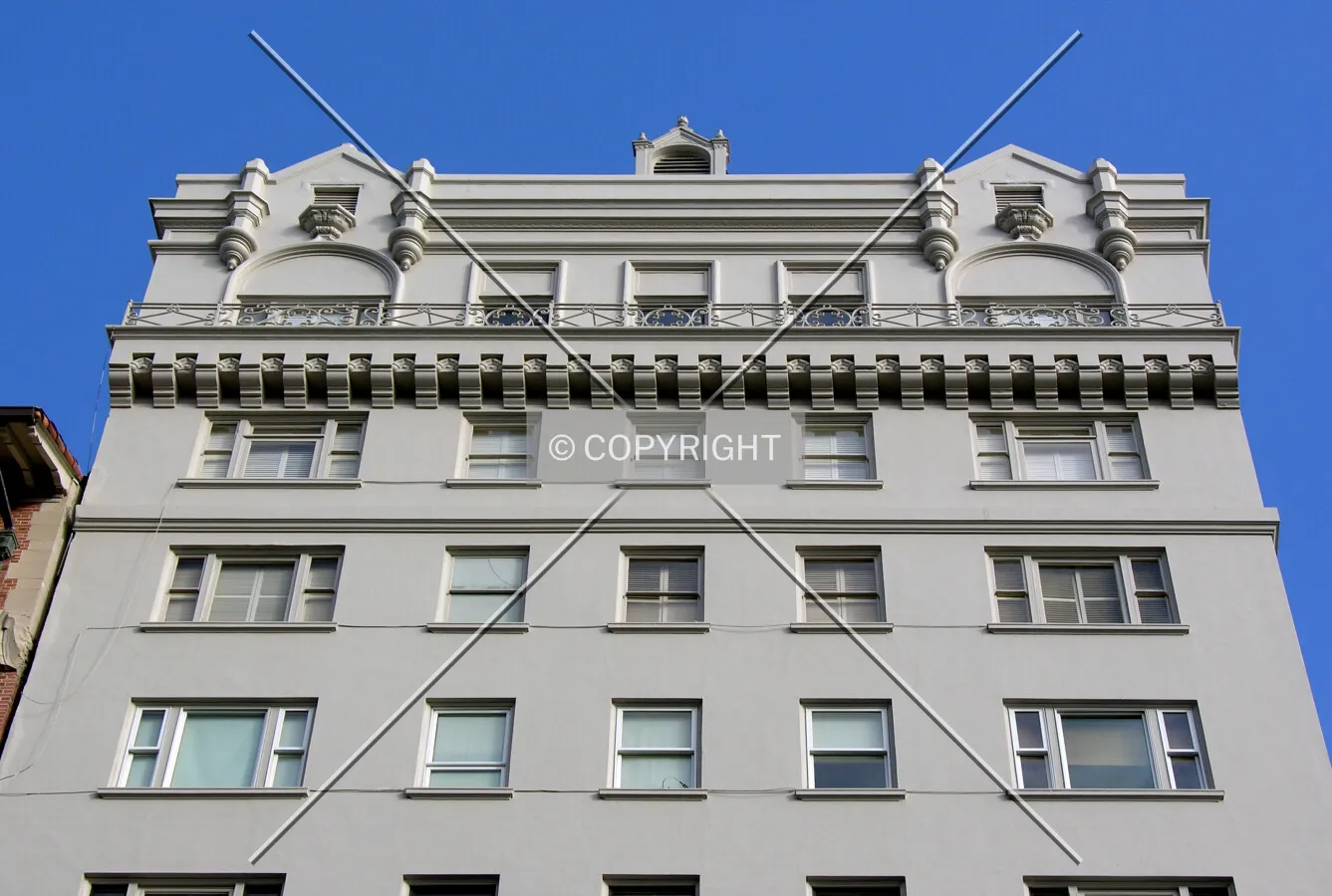 Upper floors from the south