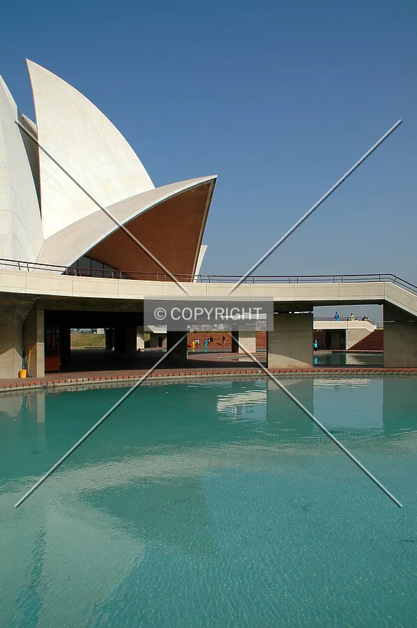 Reflection pool at the base