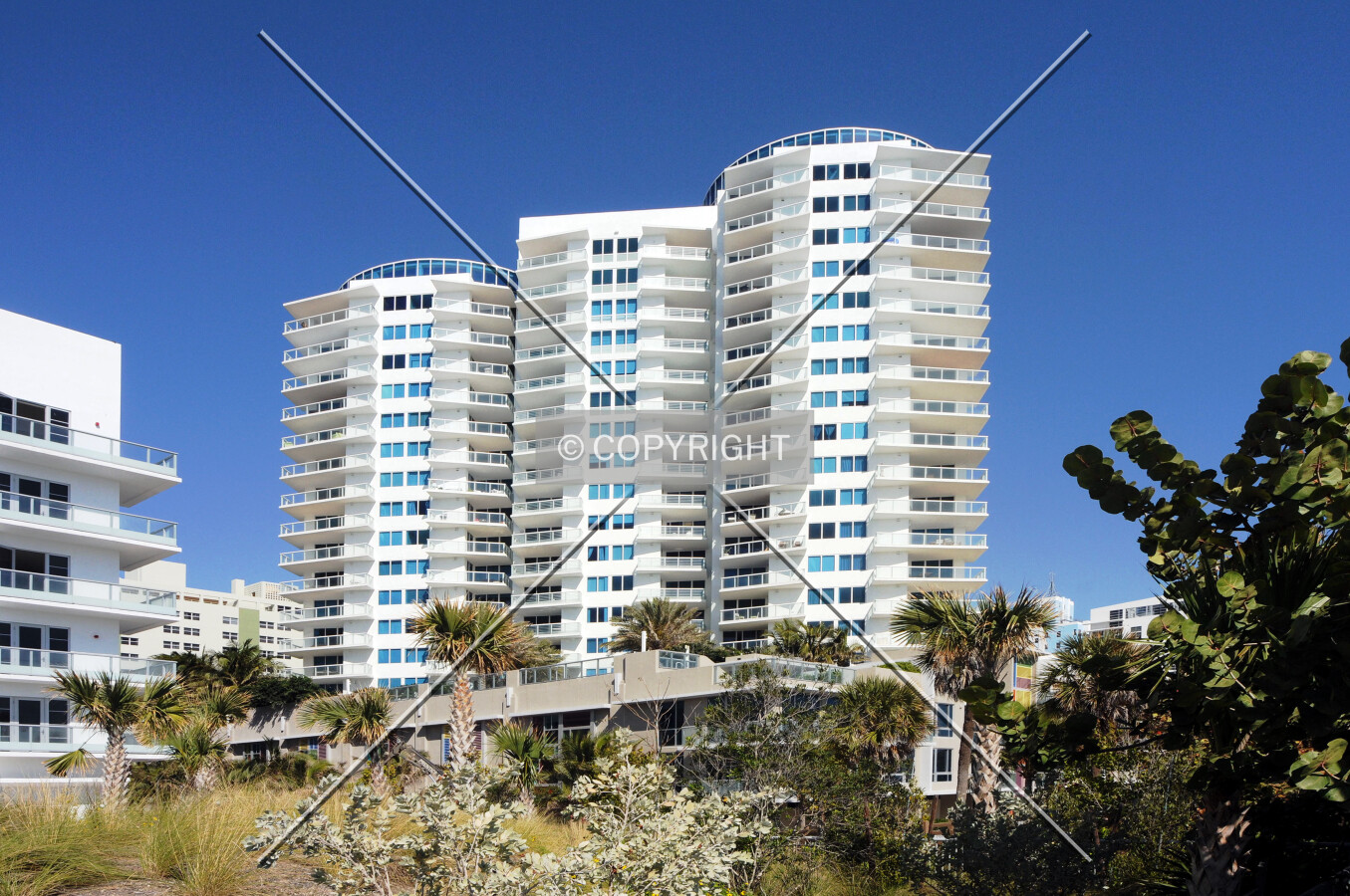 View from the southeast along the beach