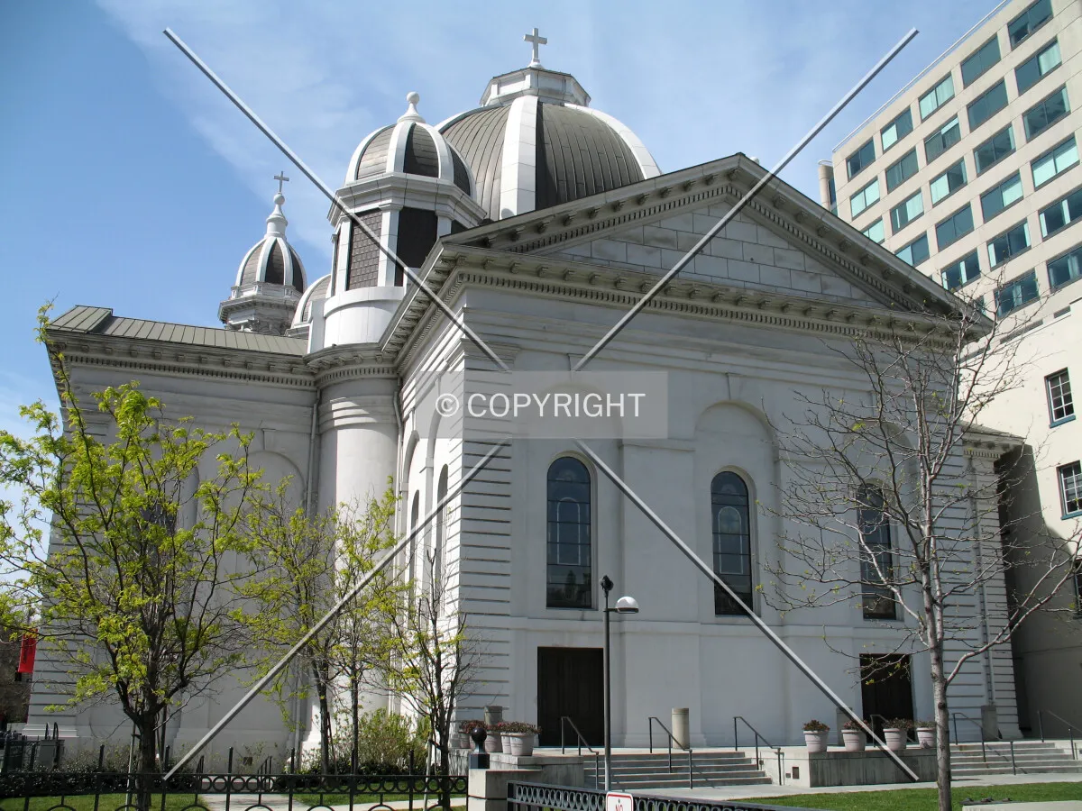 The east facing rear side