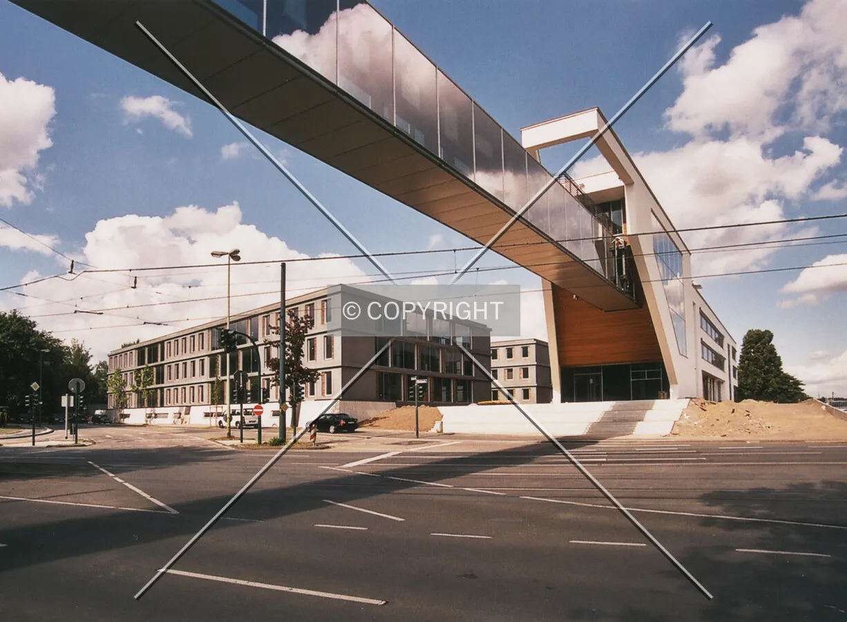 The building connected with a bridge
