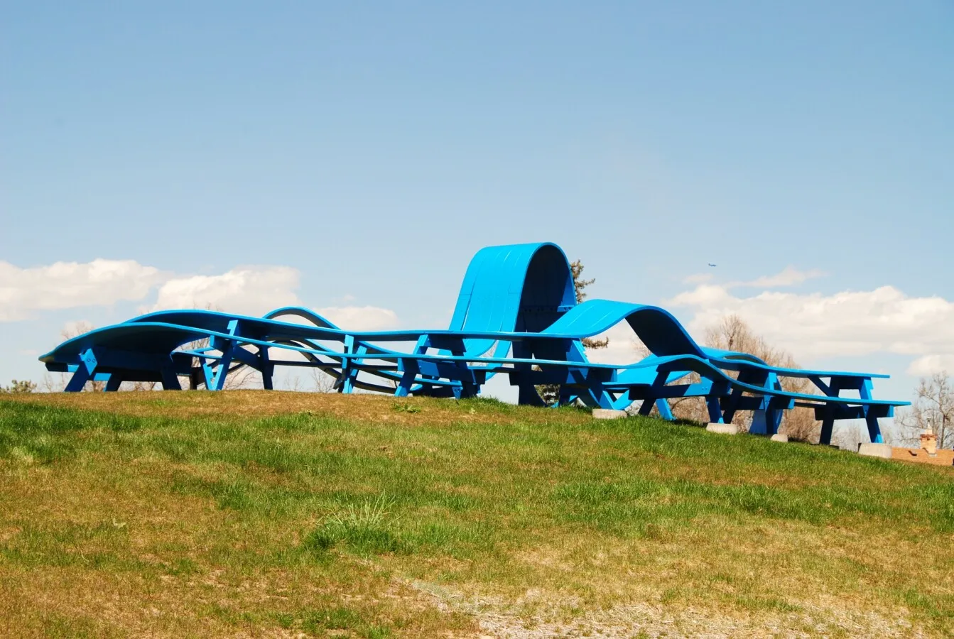Picnic table sculpture