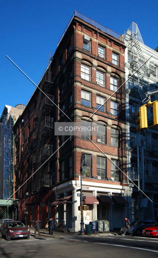 Viewed from the southwest along wooster Street