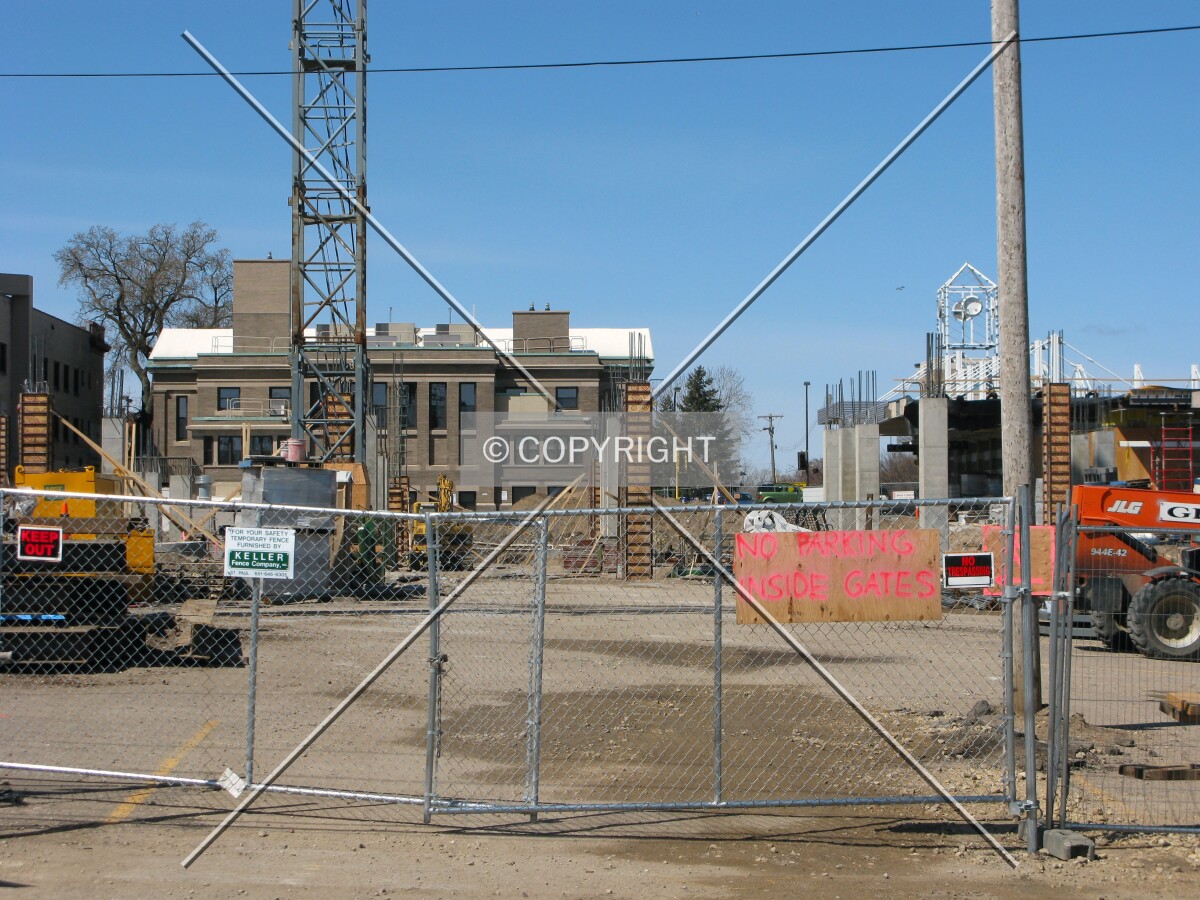 View to the west across the site
