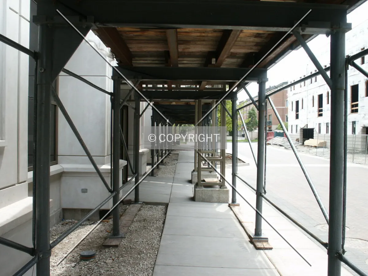 Canopy along the west side