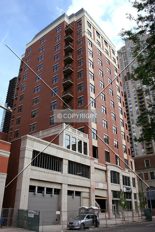 Looking southeast from across Dearborn Street
