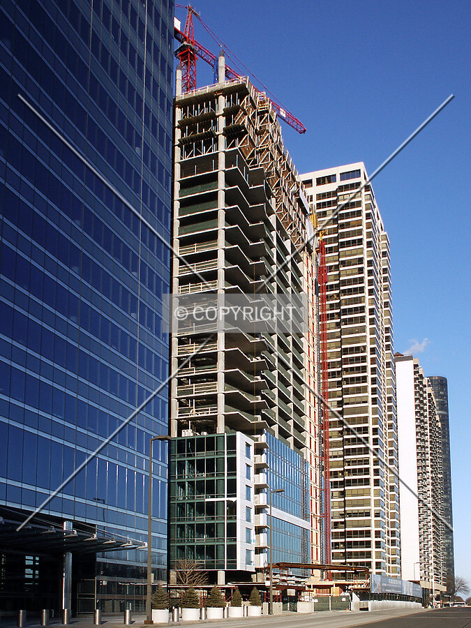 Looking east along the northern Grant Park streetwall