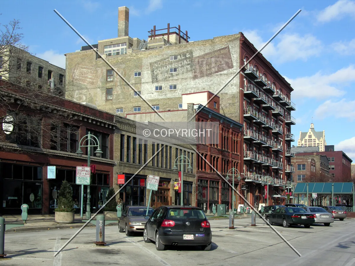 From the southeast across North Broadway