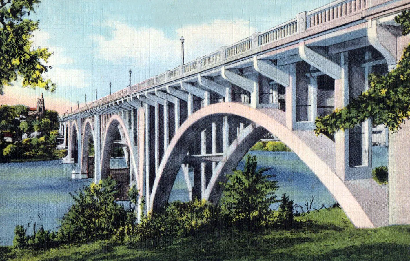 Vintage view from the south