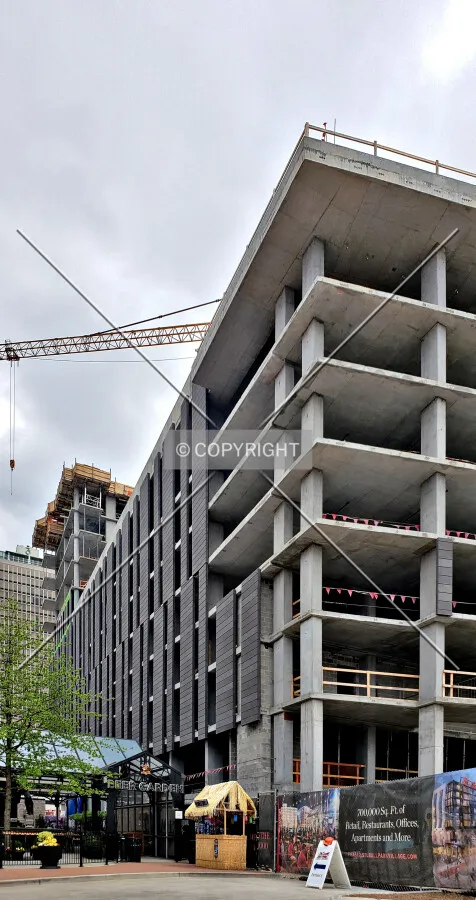 View from the southwest during construction; April 30, 2019