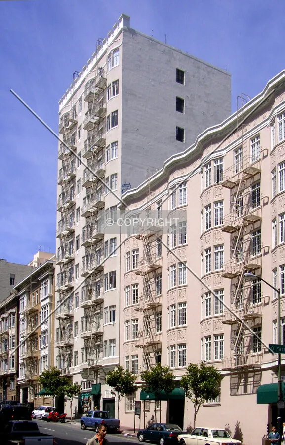 Looking northeast from O'Farrell Street