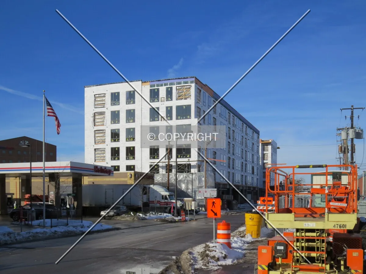 View to the northwest along 5th Street North
