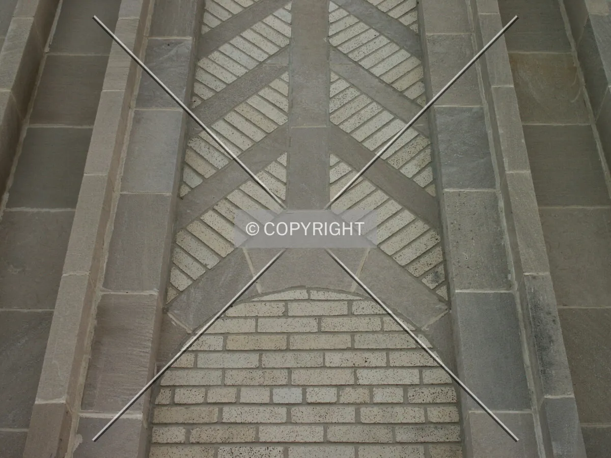 Brickwork on the north side of the 22nd storey