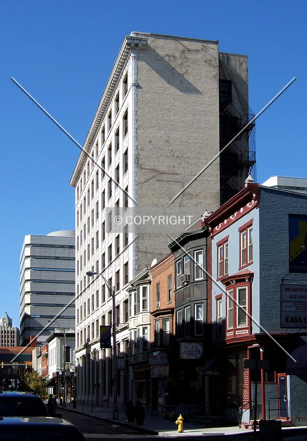 View from the southeast along 3rd Street