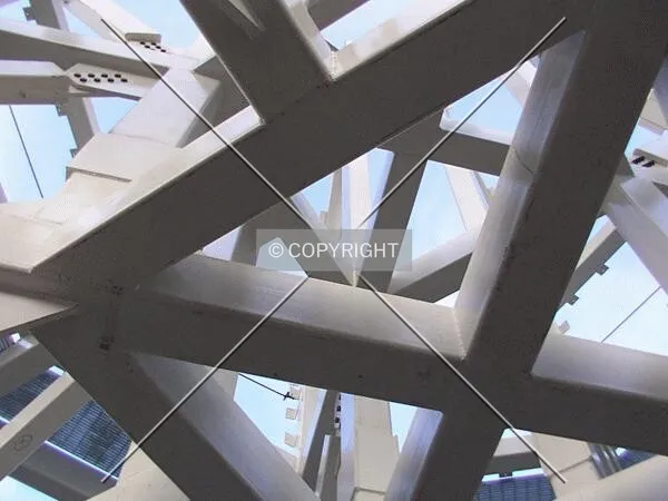 Bottom center of the cupola framework