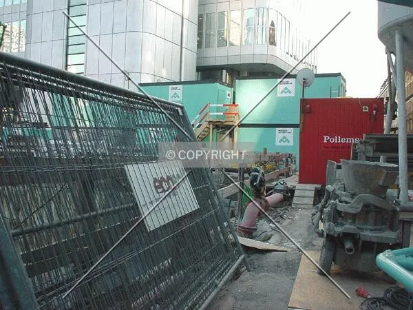Construction material (Silver Tower of Dresdner Bank in the background)
