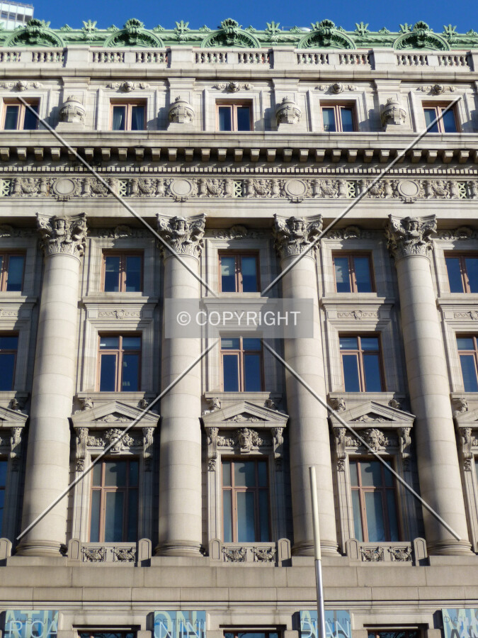 Columns at west facade