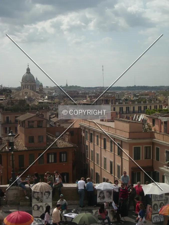 View from the Spanish Steps in Rome