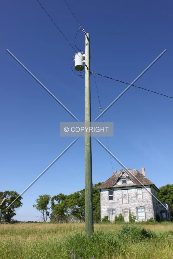 Buckett transformer on pole in Harmsworth